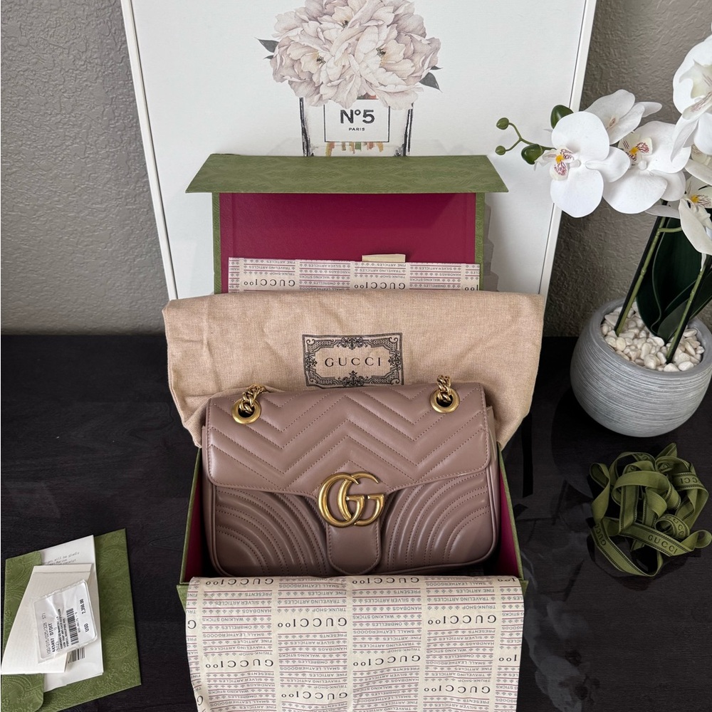 Gucci Marmont Small Dusty Pink Leather